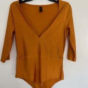 Gold orange bodysuit